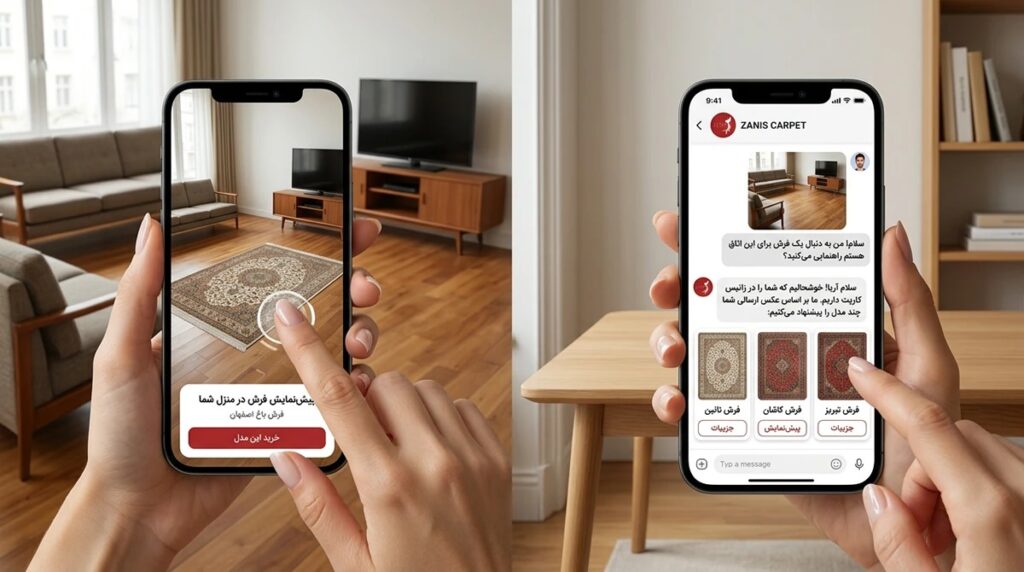 هوش مصنوعی و واقعیت افزوده در خرید فرش